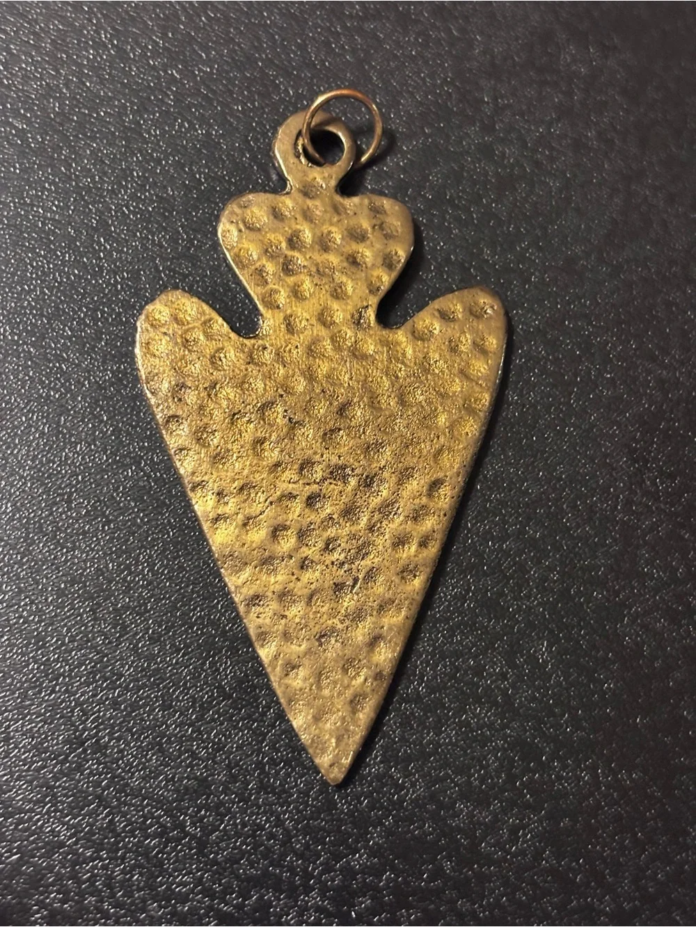 Hammered Gold Brass‎ Arrowhead Pendant Necklace